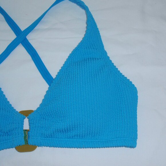 Bleu Rod Beattie Textured Ring Front Bra Sized Swimwear Bikini Top NWOT 34D - Picture 4 of 13
